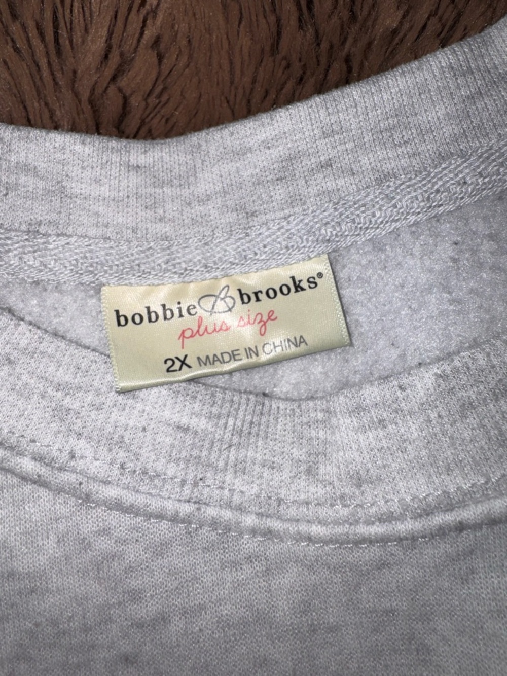 Bobbie Brooks Gray Sweatshirt with Pink "Let's Go Girls" Graphic - Picture 2 of 2